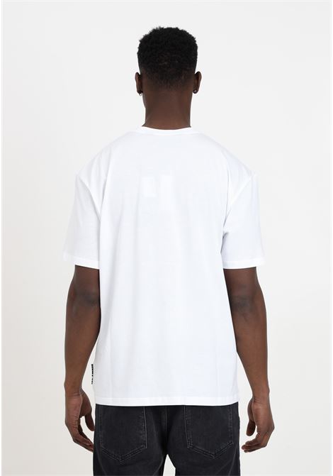 T-shirt da uomo bianca con patch logo JUST CAVALLI | 76OAH6R1J0001003